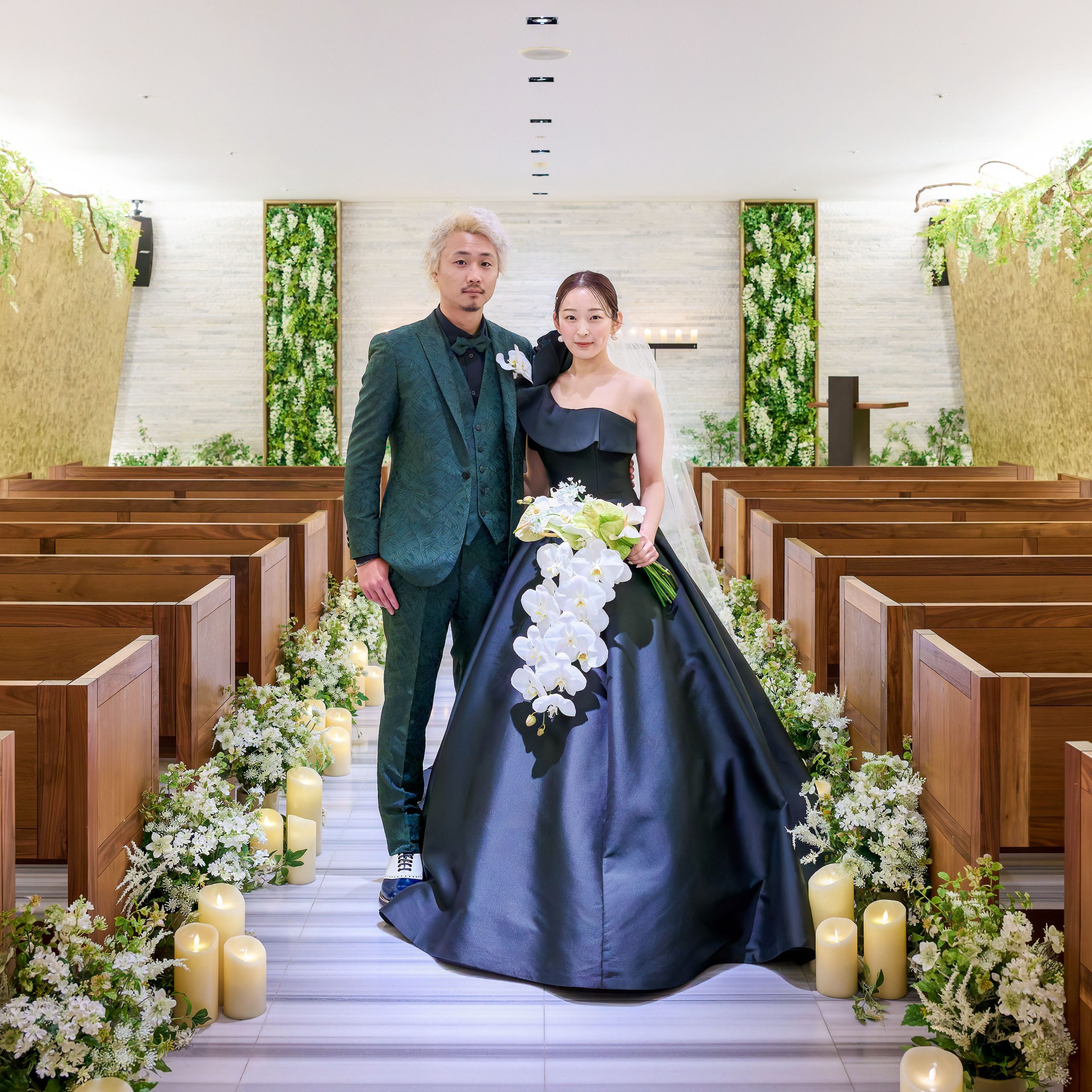 黒のウエディングドレスが素敵✨ハイセンスなおふたりのウエディング