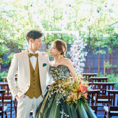 海外リゾート風ウエディング🌱ガーデンチャペル挙式の結婚式